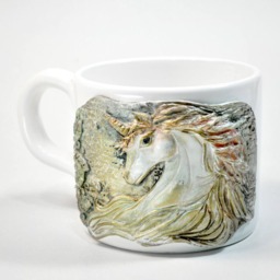 Personalized Pegasus Cup Handmade Fimo Pottery Mug - thumbnail 3