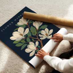Mississippi Flower Market Print, Southern Magnolia Vintage Poster, Gifts - thumbnail 3