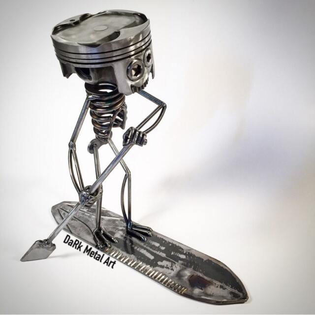 Paddle Boarder Metal Art - image 1