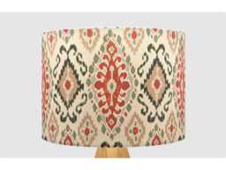 Cream Orange Black Ikat Lampshade, Table Floor Lamp Ceiling Pendant Small Medium Large 15cm 20cm 25cm 30cm 35cm 40cm Fabric Drum Light Shade