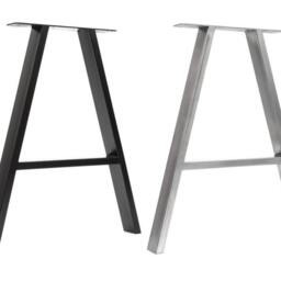 Office Desk With Drawer Storage On Steel A Legs Handmade From Solid Wood, Gaming Desk, Custom Made - thumbnail 4