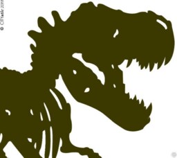Dinosaur - Wall Decal Tyrannosaurus Rex - Aka T-Rex Skeleton Jurassic Park Style - thumbnail 3
