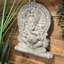 stone Garden Large Ganesh Ganesha Buddha Wall Plaque - thumbnail 3