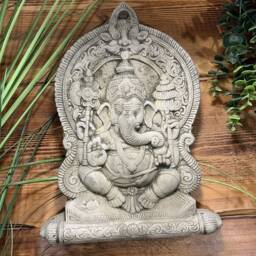 stone Garden Large Ganesh Ganesha Buddha Wall Plaque - thumbnail 4