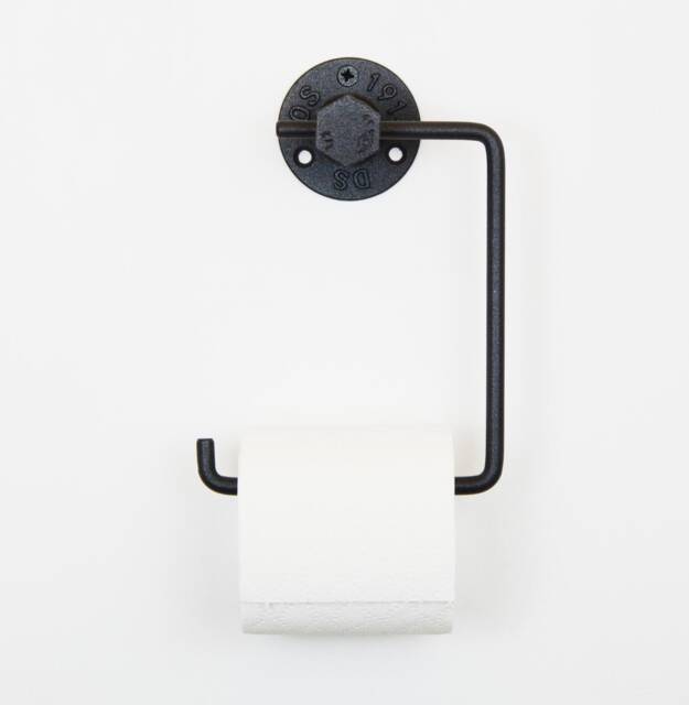 Toilet Roll Holder, Sand Textured Black Wall Mounted Design For Modern Bathrooms, Perfect Gift Home Decor Enthusiasts - image 1