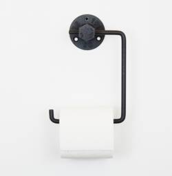 Toilet Roll Holder, Sand Textured Black Wall Mounted Design For Modern Bathrooms, Perfect Gift Home Decor Enthusiasts
