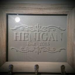 Custom 11x14 Or 13x16 Reclaimed Wood Rustic Frame Key Holder - thumbnail 4