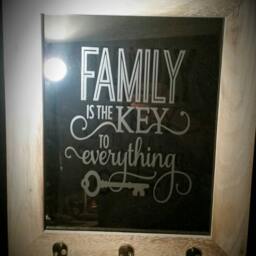 Custom 11x14 Or 13x16 Reclaimed Wood Rustic Frame Key Holder - thumbnail 3