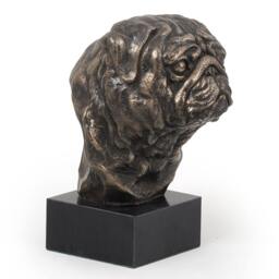 Pug Mops, Dog Marble Statue, Limited Edition, Artdog. Made Of Cold Cast Bronze. Solid, Perfect Gift. Limited Edition - thumbnail 3