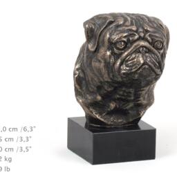 Pug Mops, Dog Marble Statue, Limited Edition, Artdog. Made Of Cold Cast Bronze. Solid, Perfect Gift. Limited Edition - thumbnail 4