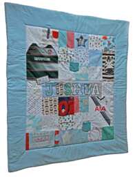 Keepsake Quilt From Baby Clothes Cot Size, Baby Clothes Quilt, Memory First Birthday Gift, Patchwork Blanket - thumbnail 1