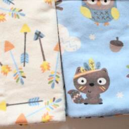 Owl & Arrow Tribal Baby Blanket Stroller Shower Gift Set, Receiving Blanket, Tepee, Owls, Boy Swaddle - thumbnail 2