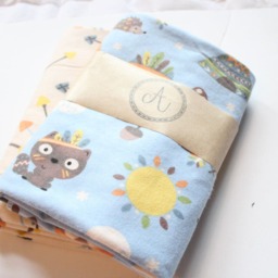 Owl & Arrow Tribal Baby Blanket Stroller Shower Gift Set, Receiving Blanket, Tepee, Owls, Boy Swaddle - thumbnail 3