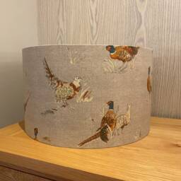Handmade Lampshade Fryetts Pheasant Print Fabric, Various Sizes Available, Ceiling Or Table Lamp Options - thumbnail 3