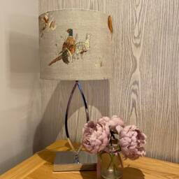 Handmade Lampshade Fryetts Pheasant Print Fabric, Various Sizes Available, Ceiling Or Table Lamp Options - thumbnail 2