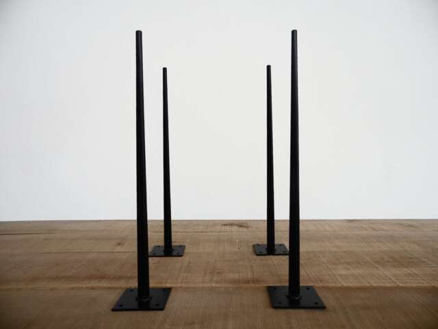 "Metal Tapered Coffee Table Legs - Steel Side & End Legs, Height 21""-25" - image 1