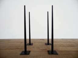"Metal Tapered Coffee Table Legs - Steel Side & End Legs, Height 21""-25"