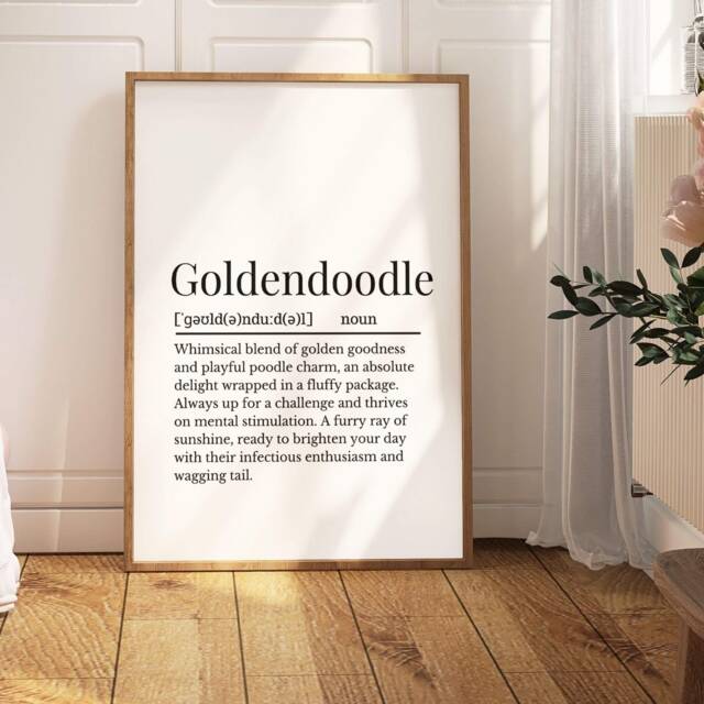 Goldendoodle Definition Print, Wall Print For Owner, Dog Owner Gift, Golden Retriever Poodle Cross - image 1