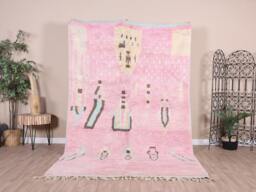 Vintage Boujaad Rug, Pink Moroccan Rug 6x9 Ft - thumbnail 1
