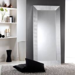 Full Length Mirror, Large Modern Mirror Wall, Leaner Mirror, Entryway Bedroom Dressing Living Room Mirror Silver Leaf Made in Italy #5080 - thumbnail 3