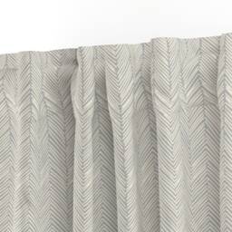 Gray Arrows Curtain Panel - Herringbone Abstract Cream Custom Freeform in On By Domesticate - thumbnail 3
