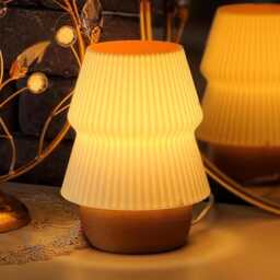 Minimalist Mushroom Table Lamp Modern Bedside Mood Light - Warm Ambient Lamp - thumbnail 1