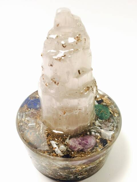 Selenite Towerbuster - Orgone Gem & Crystal Art - image 1