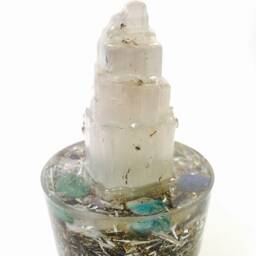 Selenite Towerbuster - Orgone Gem & Crystal Art - thumbnail 3