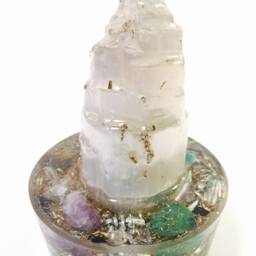 Selenite Towerbuster - Orgone Gem & Crystal Art - thumbnail 2