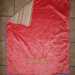 Custom Appliqued Chevron Nap Mat Cover, Blanket, Pillow & Case - thumbnail 4
