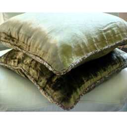"Luxury Olive Green Pillow Case Cover 24""x24""/26""x26" - thumbnail 3