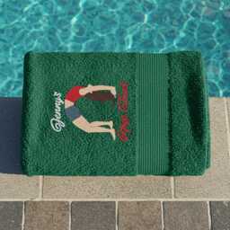 Personalised Yoga Towel - Custom Embroidered Name With Pose Design Gifts For Women - thumbnail 3