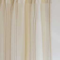 Evie Sheer Curtain, Striped Curtain With Linen Texture, Light Filtering Panel, Customn For Livingroom & Bedroom, 1Pc - thumbnail 3