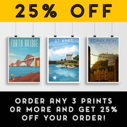 st Abbs Print - Berwickshire Travel Poster Abb's Harbour New Asgard - thumbnail 2