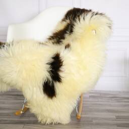 Sheepskin Rug - Real Shaggy Chair Cover Throw Beige Brown Home Decor #apriher23 - thumbnail 2
