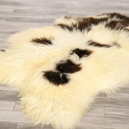 Sheepskin Rug - Real Shaggy Chair Cover Throw Beige Brown Home Decor #apriher23 - thumbnail 4