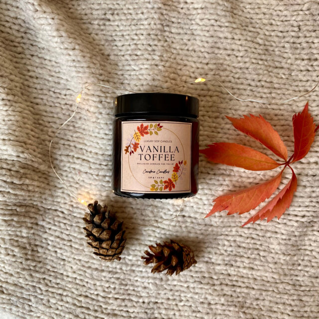 Vanilla Toffee Soy Candle, Autumn Candle Gift, Halloween - image 1