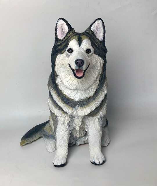 Pet Memorial, Clay Sculpture, Portrait, Dog Custom Sculpture With Toy - image 1