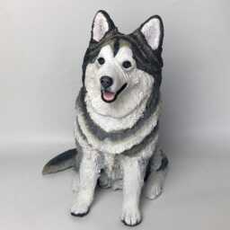 Pet Memorial, Clay Sculpture, Portrait, Dog Custom Sculpture With Toy - thumbnail 3