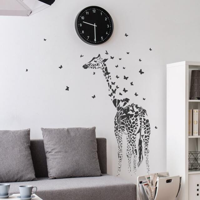 Giraffe Print Wall Sticker Decal Living Room Vinyl Transfer - image 1