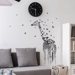 Giraffe Print Wall Sticker Decal Living Room Vinyl Transfer - thumbnail 1