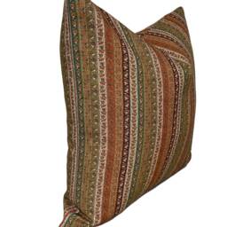 Mulberry Home Wild Stripe Spice Long Weekend Collection Double Sided Pillow Cover Cushion - thumbnail 2