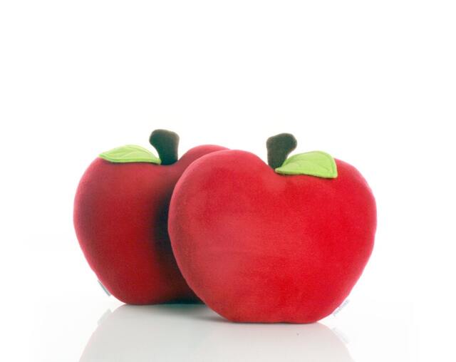 Red Apple Pillow Set - 2 Whole Apples - Both Sides Red - image 1