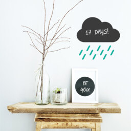 Chalkboard Rain Cloud Vinyl Wall Decal Sticker