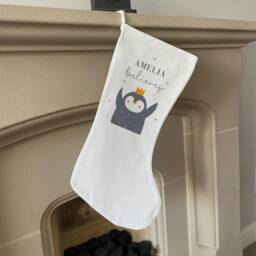 Personalised Christmas Stocking - Name Family Stockings Decorations Santa Penguin - thumbnail 3