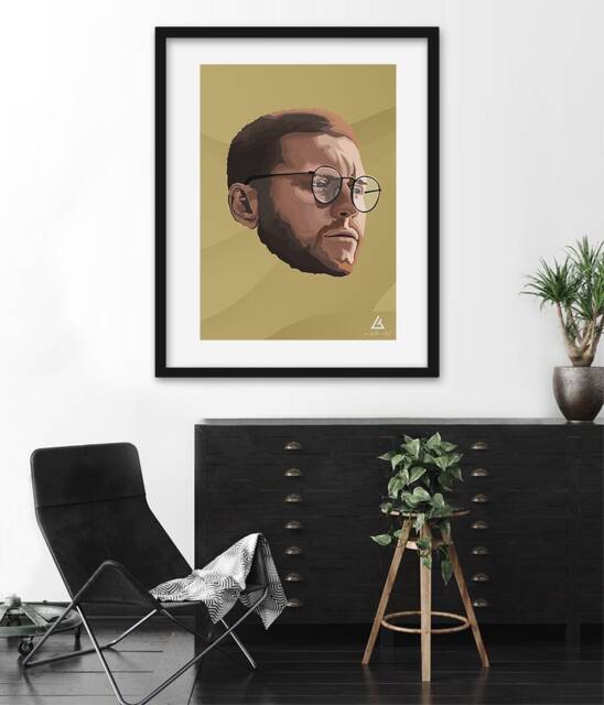 Behzinga - Original Art Print, Wall Art, Home Decor, Youtube Sidemen Fan Gifts For Him, Kids - image 1