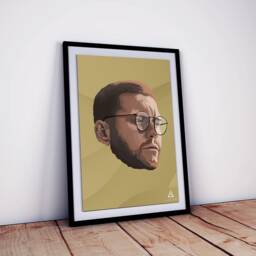 Behzinga - Original Art Print, Wall Art, Home Decor, Youtube Sidemen Fan Gifts For Him, Kids - thumbnail 2
