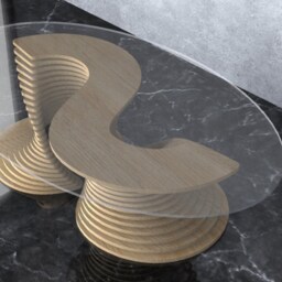 "Parametric Coffee Table [38] Cnc Files - ""S-Shaped" - thumbnail 2