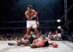 Muhammad Ali Sonny Liston Cassius Clay 1965 Art Painting Poster Print Gift A4/A3 A3+ - thumbnail 1