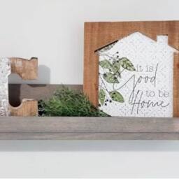 Wine Rack Bundle, Liquor Shelf, Bar Wooden Wine Cork Holder, Shelves, Floating Glass Holder - thumbnail 2